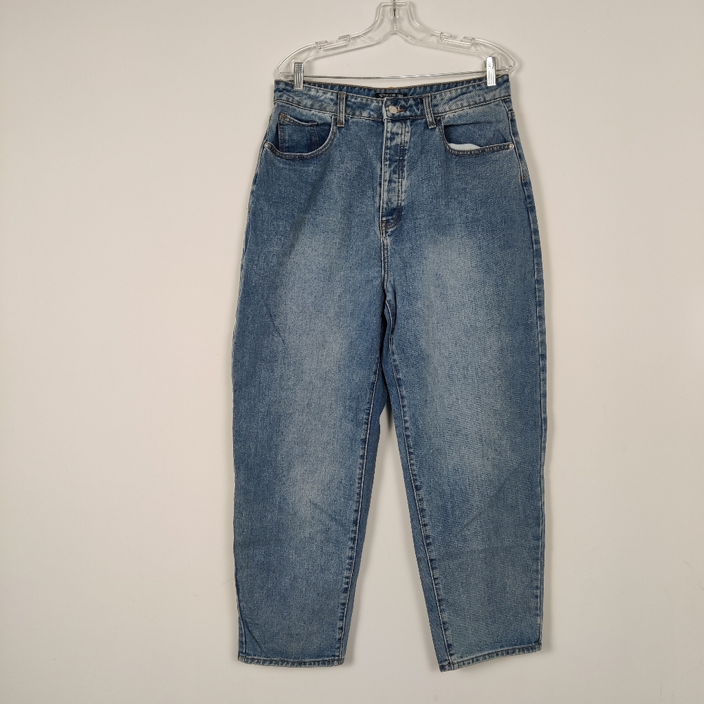 Pretty Little Thing Boyfriend Jeans Women's Size 12 Baggy Denim Pants Cotton